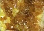 Sparkling Sulfur On Matrix Of Calcite Crystals - Poland #79237-3